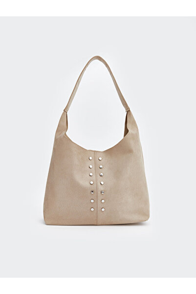 LC Waikiki حقيبة كتف نسائية بمظهر من جلد الغزال