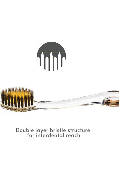 Nano-B Charcoal and Gold Toothbrush, Crystal