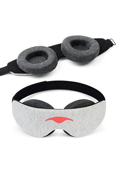 Manta Sleep Slim Mask - Ultra-Lightweight Blackout Eye Mask (Grey)