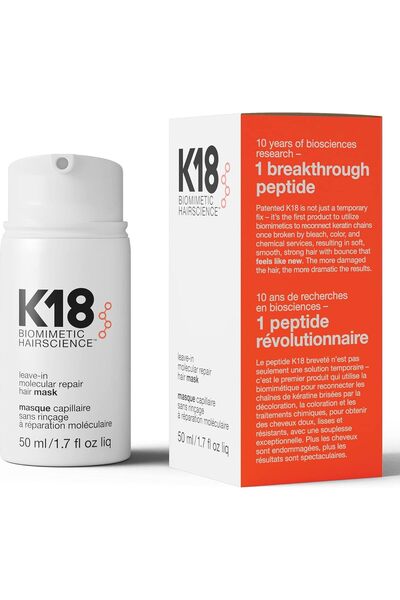 K18 قناع علاج الشعر الذي لا يُشطف لإصلاح الشعر التالف في دقائق لعكس الشعر التالف