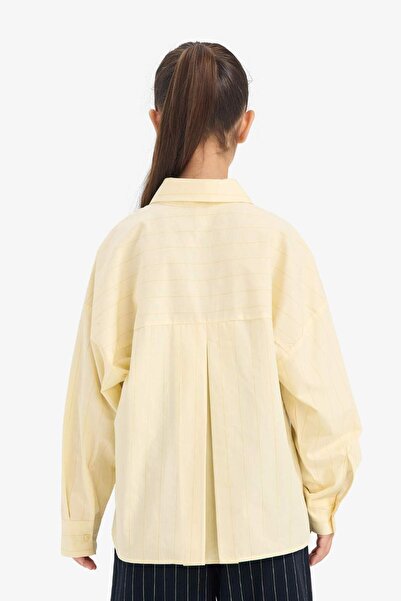 DeFacto Kız Çocuk Poplin Uzun Kollu Gömlek G3360A825WN