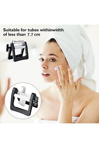 TERRIFI Toothpaste Squeezer Stainless Steel Tube Dispenser (Black)