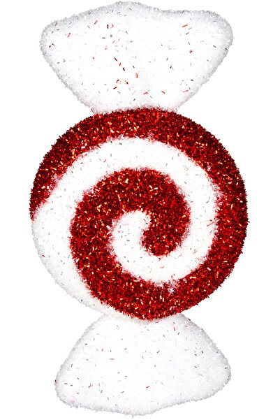 Herdekora Christmas Tree Ornament, Candy Figure, Red-White - 18X34 cm