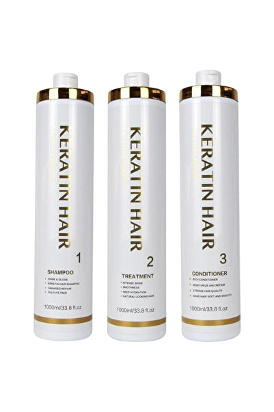 Generica Keratin Hair Professional Treatment Set, Shampoo, Treatment and Cond...