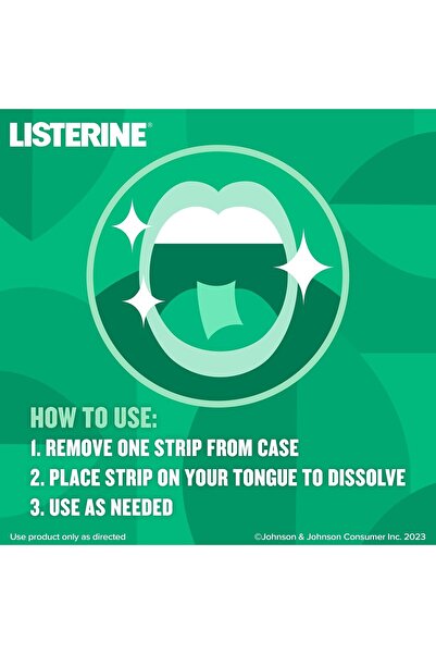 Listerine Freshburst Pocketpaks Breath Strips, Mint, 3 x 24 Strips