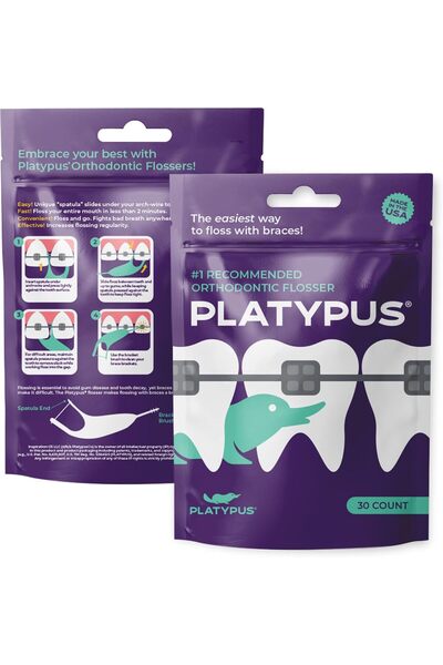 Platypus Orthodontic Flossers for Braces, 30 count (Pack of 1)