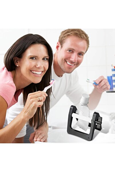 TERRIFI Toothpaste Squeezer Stainless Steel Tube Dispenser (Black)