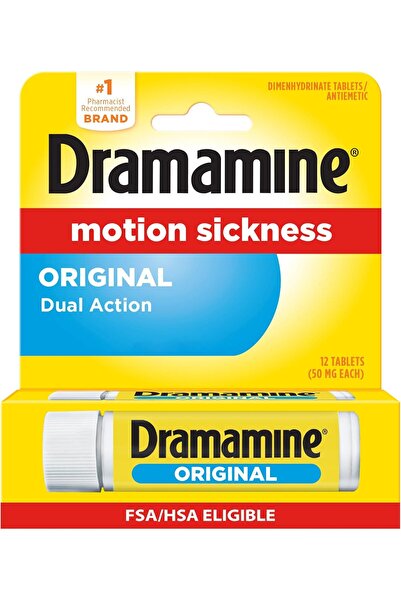Dramamine Original Formula Motion Sickness Relief, 12 Count