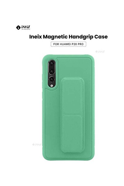 ineix جراب واقٍ 3 في 1 مزود بحزام معصم مغناطيسي وحامل لهاتف Huawei P20 Pro