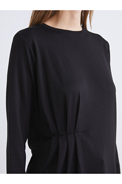 LC Waikiki Vizyon New Season Crew Neck Gathered Women's Tunic