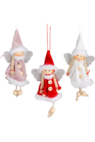 Herdekora Christmas Ornament, Fairy Figure, Mixed Color - Hanging, Fabric, wi...