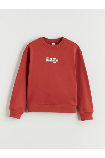 LC Waikiki guler rotund cu imprimeu Hanorac gros pentru fete tricou