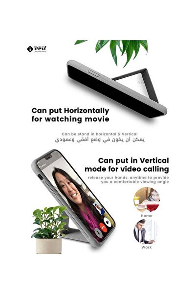 ineix 3-in-1 Magnetic Wrist Strap Hand Grip with Stand Case Cover for Huawei Nova 5T