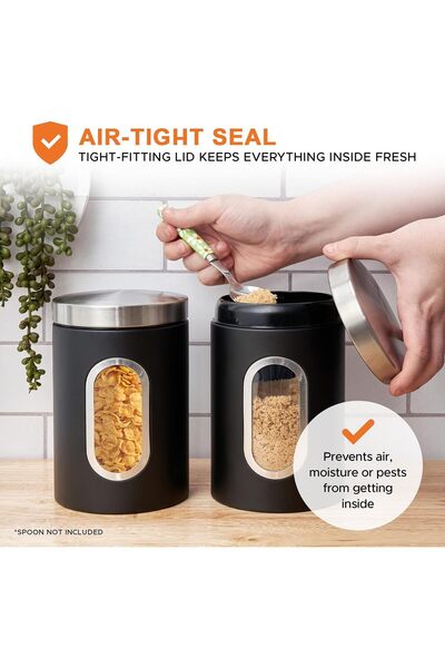 LENND Tea, Coffee & Sugar Canisters Set (3-Pack)