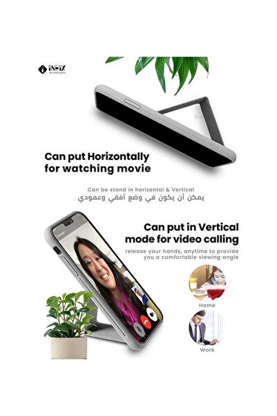 ineix 3-in-1 Magnetic Wrist Strap Hand Grip with Stand Case Cover for Huawei Nova 7i