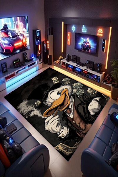 Reyhani DONALD DUCK Desenli Kaymaz Taban Makinede Yıkanabilir Gaming Oyuncu G...