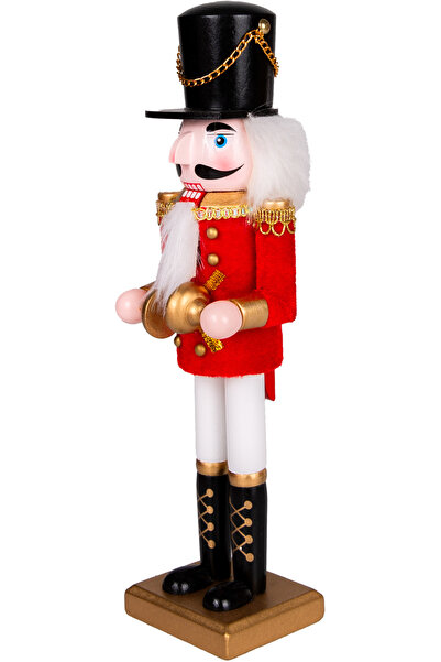 Herdekora Christmas Ornament, Tin Man, Nutcracker, Red-White - Ringing Bell, 7.5X30 cm