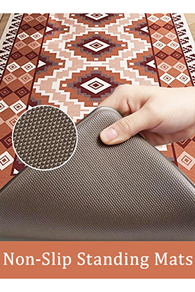 Generic 2PCS Thickening Kitchen Floor Mat Non-Slip Rug Super Absorbent Soft and Quick-Drying Floor Mat