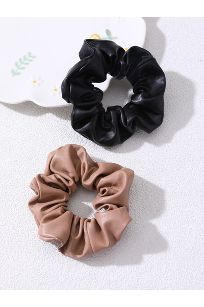 Take Two By Styli Set of 2 - Leather Hair Ties