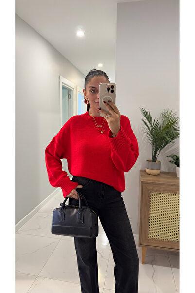 BİRCANÇİL Md Vesta Red Basic Knitwear