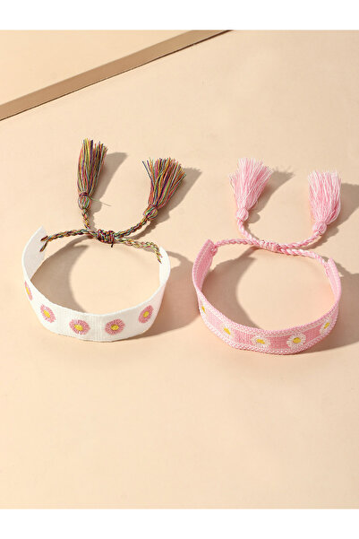 Take Two By Styli 2pcs Floral Weaving bracelet