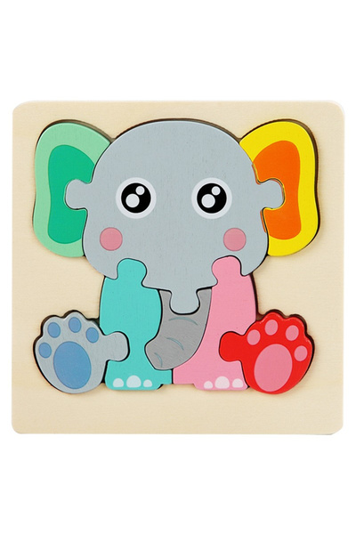 Krista Mini puzzle 3D pastel, 12 modele, lemn