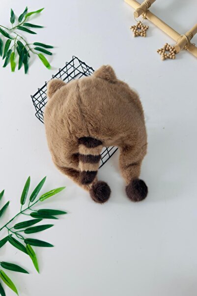 Minigimin Cicileri My Little One's Plush Raccoon Ears Cute Moving Ear Headphones - Coffee
