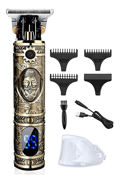 Arabest Professional Hair Clippers, Electric Beard Shaver, LCD Screen, Rechargeable High Quality, Brass