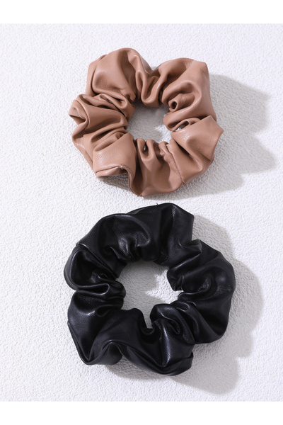 Take Two By Styli Set of 2 - Leather Hair Ties