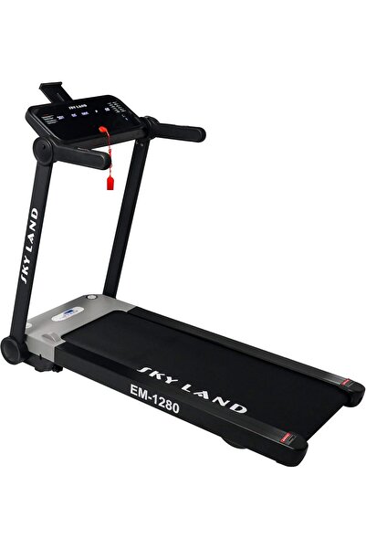 SKY LAND Foldable Treadmill EM-1280, 4HP Peak, LCD Display, MP3, 12 Programs, 100KG Limit