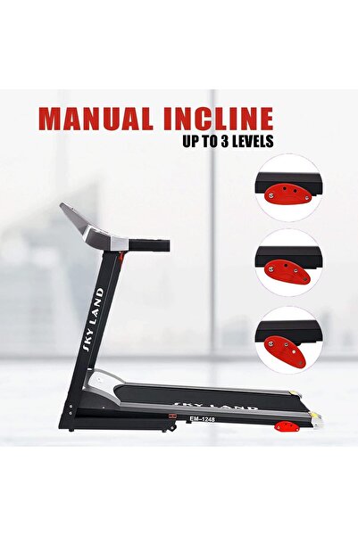 SKY LAND Foldable Treadmill EM-1249, 4HP Peak, Massager, Auto Incline, Bluetooth, Hydraulic