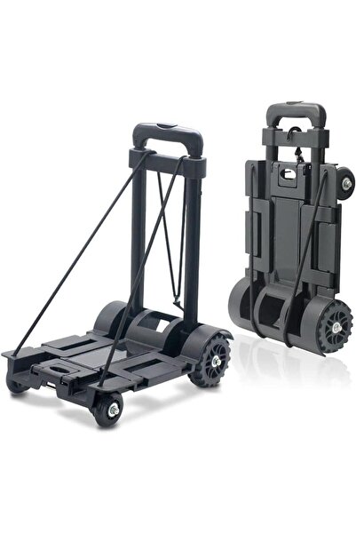 COOYA Folding Hand Truck, With 4 wheel, Expandable Chassis,Iron handle,suit for Luggage/Personal/Travel/Au