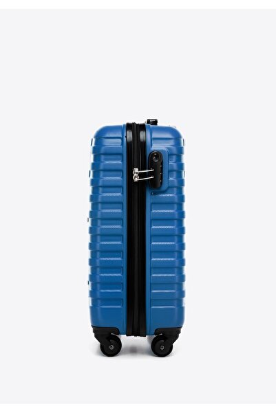 Wittchen Men's Cabin Suitcase made of ABS with a Geometric Pattern, Blue, Blue ABS