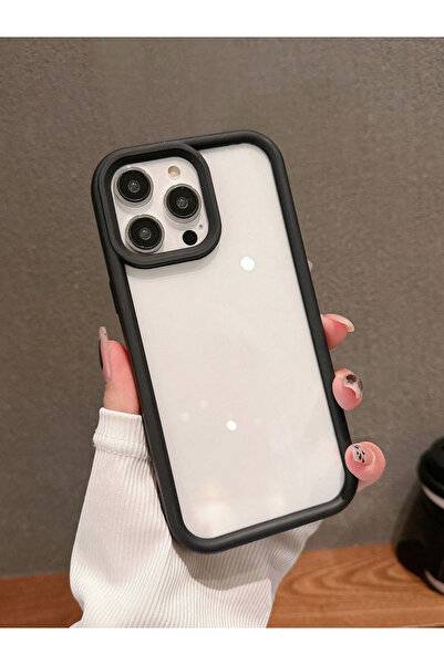 Take Two By Styli Solid Trim Transparent Back iPhone Case