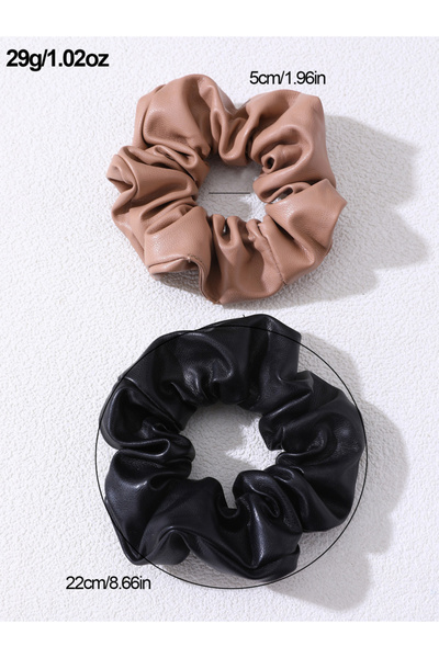 Take Two By Styli Set of 2 - Leather Hair Ties