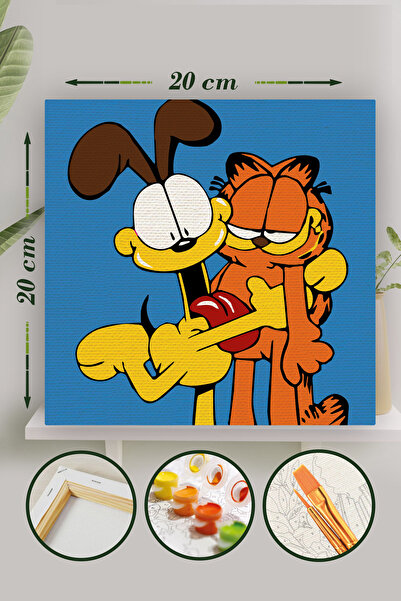 Palmiye Hobi Sanat Kırtasiye Sayılarla Boyama 20x20 Cm Tuval Seti Fırça Boya ...