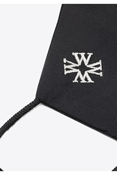 Wittchen Mască bărbătească din bumbac cu monogramă albă, neagră, bumbac