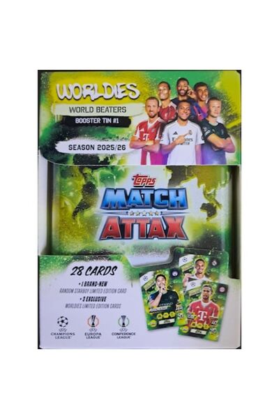 TOOP TOOLS Carte de joc Booster Match Attax #1 Sezonul 2025/26 - Topps