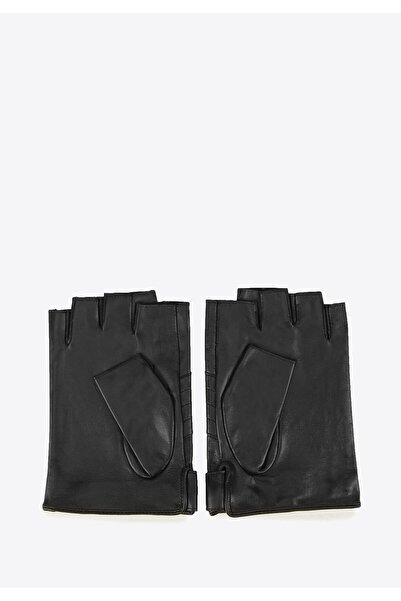 Wittchen Men's Fingerless Leather Gloves Black Leather