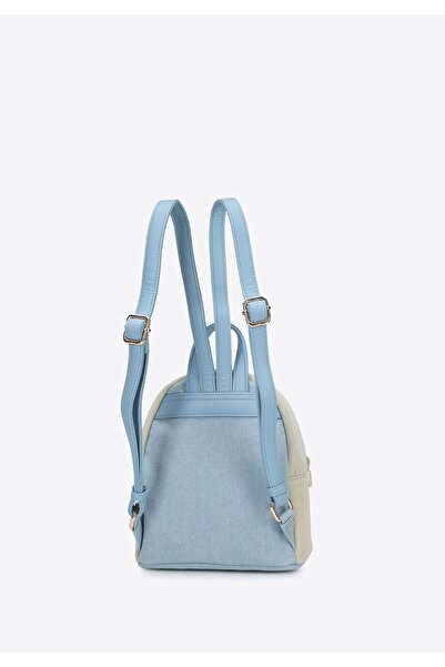 Wittchen Women's Denim Backpack Blue-Beige Blue-Beige Polyester