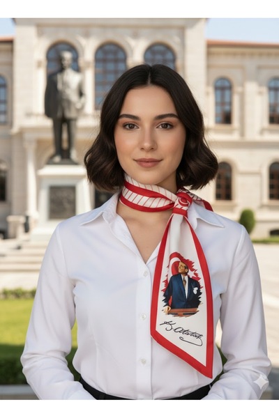 tarzınısec Ataturk Silhouette and Signature 3-Piece Set Tie / Scarf / Kerchief