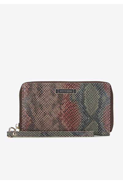 Wittchen Women's Lizard Leather Wallet Large Red-Green Red-Green Leather