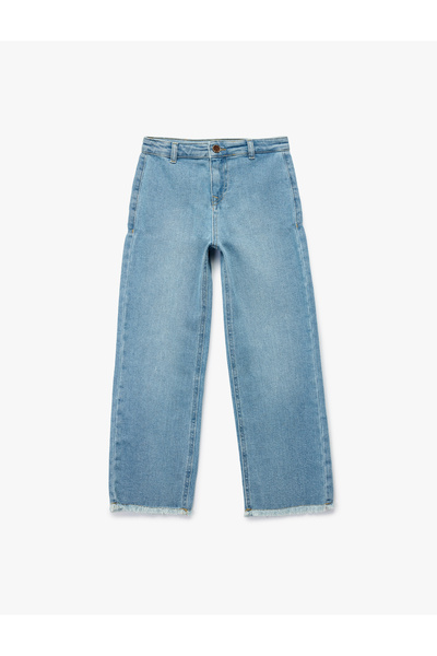 Koton Cotton Pocket High Waist Denim Pants