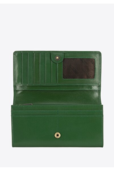 Wittchen Women's Wallet in Smooth Leather, Horizontal, Green, Leather
