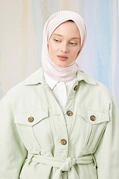 Levidor Ψηφιακό κασκόλ με ρίγες σε σκόνη