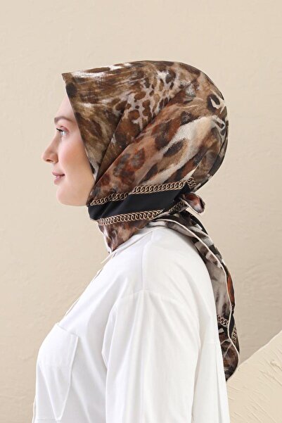 Levidor Καφέ ψηφιακό κασκόλ από τυλίγματα