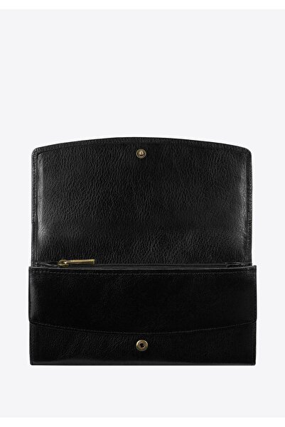Wittchen Women's Leather Wallet with Snap Fastener Black Leather