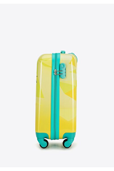 Wittchen Men's ABS cabin suitcase with print yellow yellow ABS