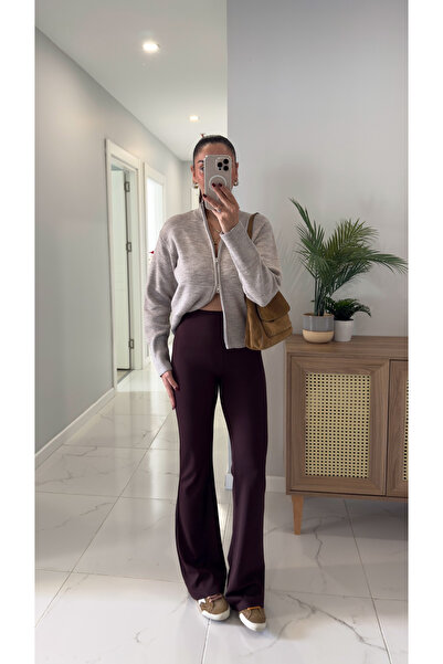 BİRCANÇİL Fondo Brown Flared Leggings