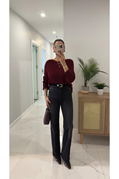 BİRCANÇİL Blugi Yenha cu talie neagră și picior tubular